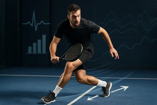 Entenda como as técnicas de footwork, como o passo cruzado e o passo shuffle, impactam no desempenho e no VO₂ máx dos jogadores de padel, melhorando a agilidade e resistência.