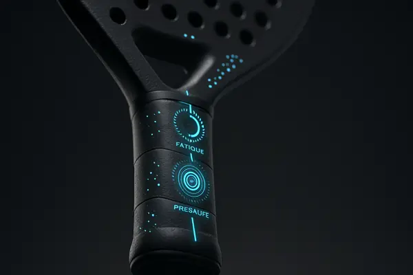 Descubra como o overgrip inteligente com sensores de fadiga e pressão pode melhorar seu jogo de padel, oferecendo mais controle e conforto durante os treinos.